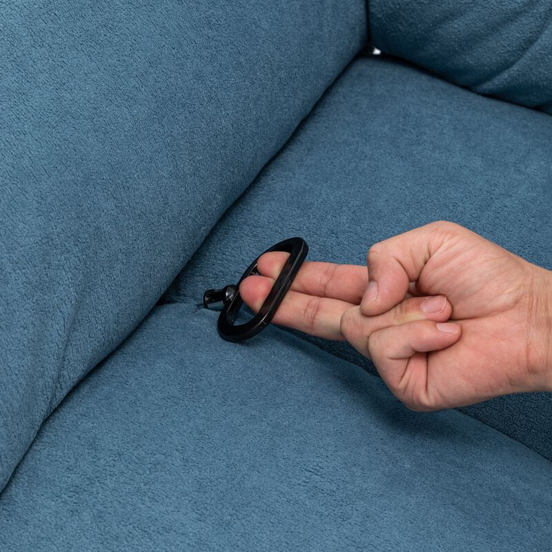 Merax Modern Fleece Recliner Chair with Manual Push Button