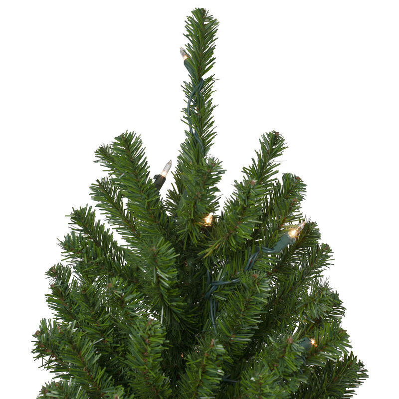 Set of 3 Pre-Lit Slim Alpine Artificial Christmas Trees 6' - Clear Lights