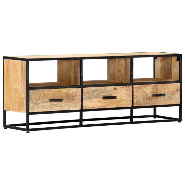 vidaXL TV Cabinet 47.2"x11.8"x17.7" Solid Mango Wood