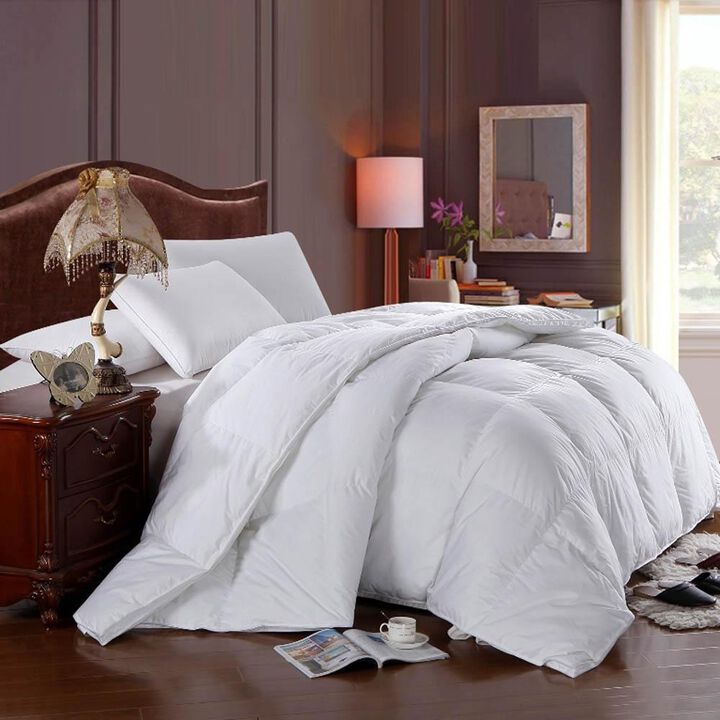 Egyptian Cotton Lightweight Down Comforter Solid Sateen.