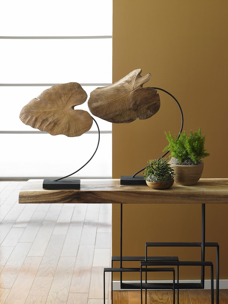 Carved Leaf Large Sculpture