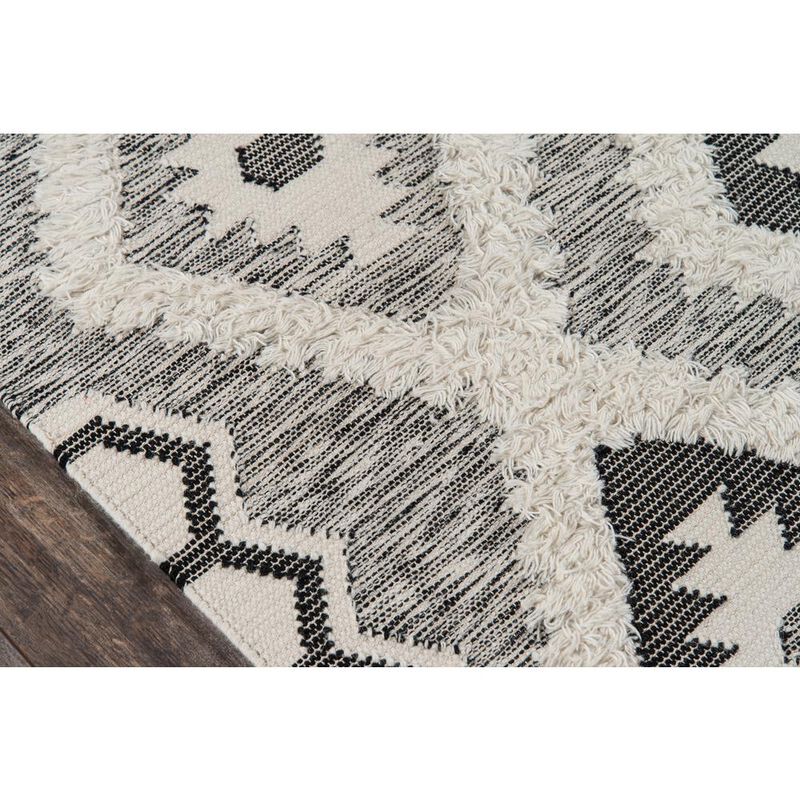 Novogratz Contemporary Rectangle Area Rug, Black, 5' X 7'