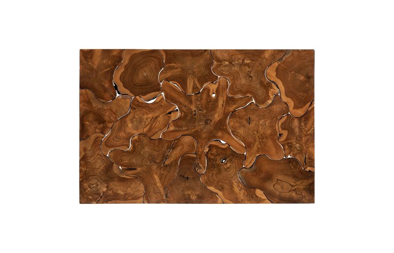 Teak Slice Rectangle Coffee Table