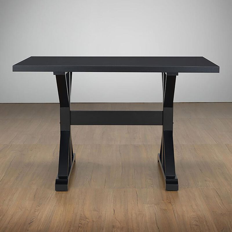 Carolina Living Florence Trestle Table - Antique Black