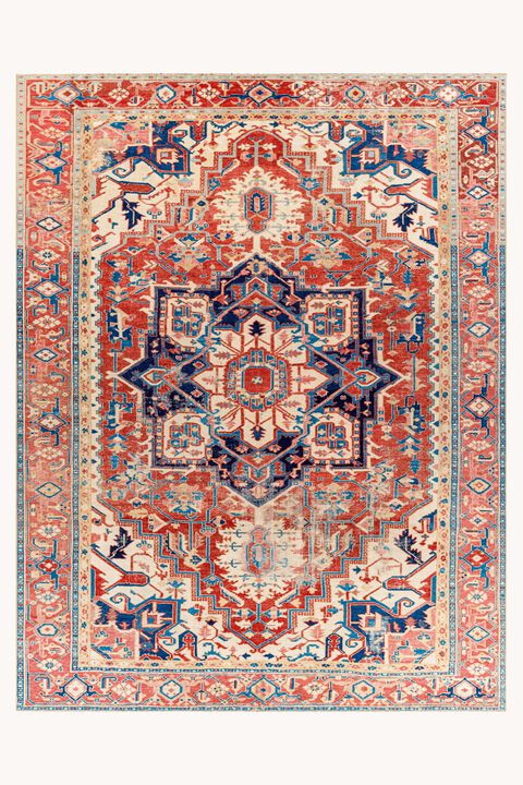 District Loom Antique Persian Heriz Serapi area rug-Dunn