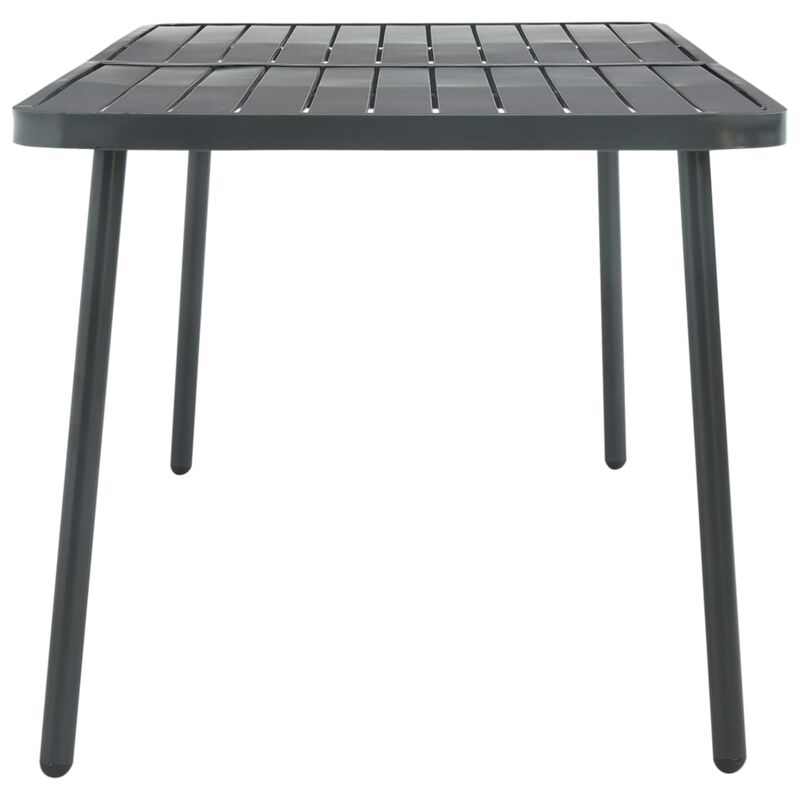 vidaXL 7 Piece Garden Dining Set Steel Dark Gray