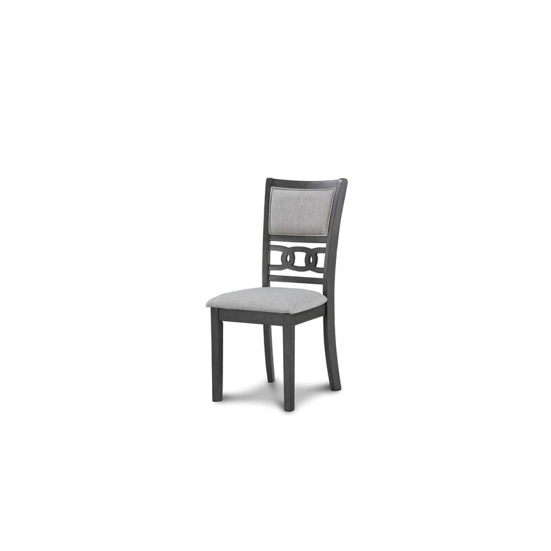 New Classic Furniture Gia 5-Piece 48 Wood Rectangular Dining Set with 4 Chairs in Gray