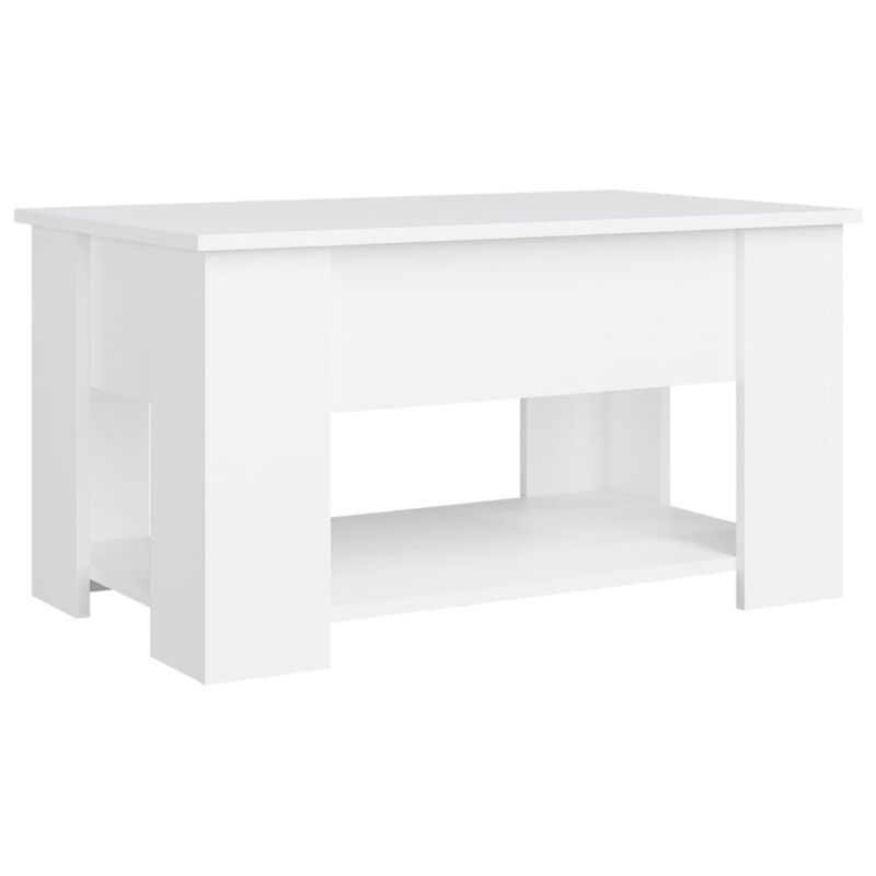 vidaXL Coffee Table White 31.1"x19.3"x16.1" Engineered Wood