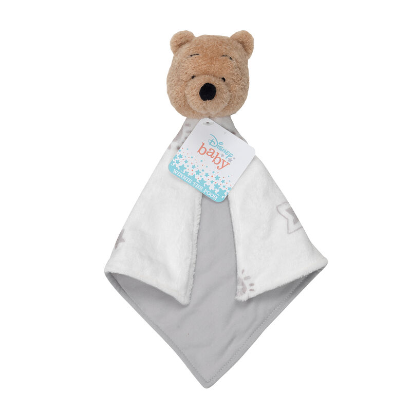 Lambs & Ivy Disney Baby WINNIE THE POOH Lovey White/Gray Security Blanket
