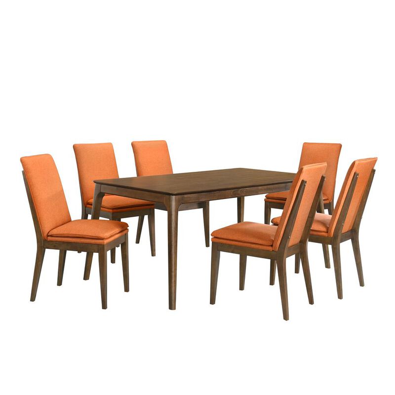 New Classic Furniture Maggie Dining Table W / 4 Terracotta Chairs