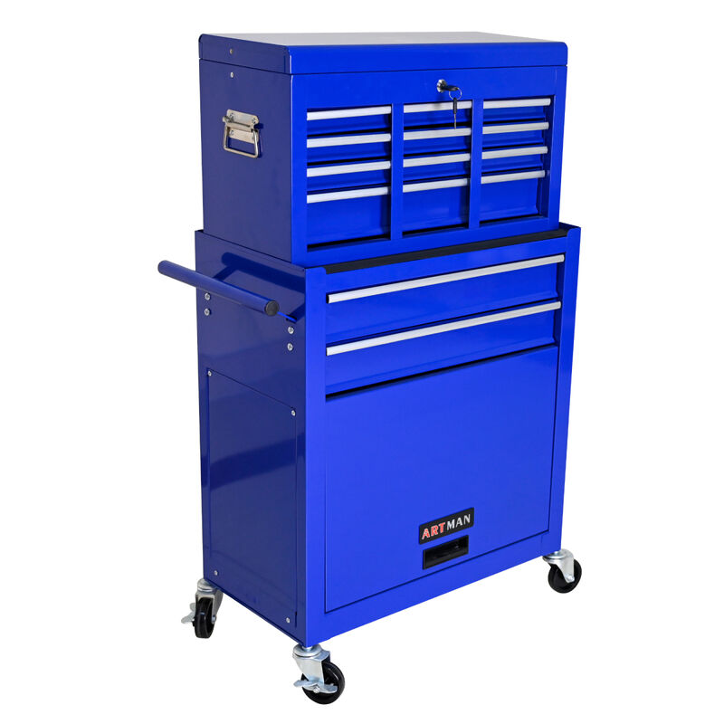 High Capacity Rolling Tool Chest With Wheels And Drawers, 8-Drawer Tool Storage Cabinet