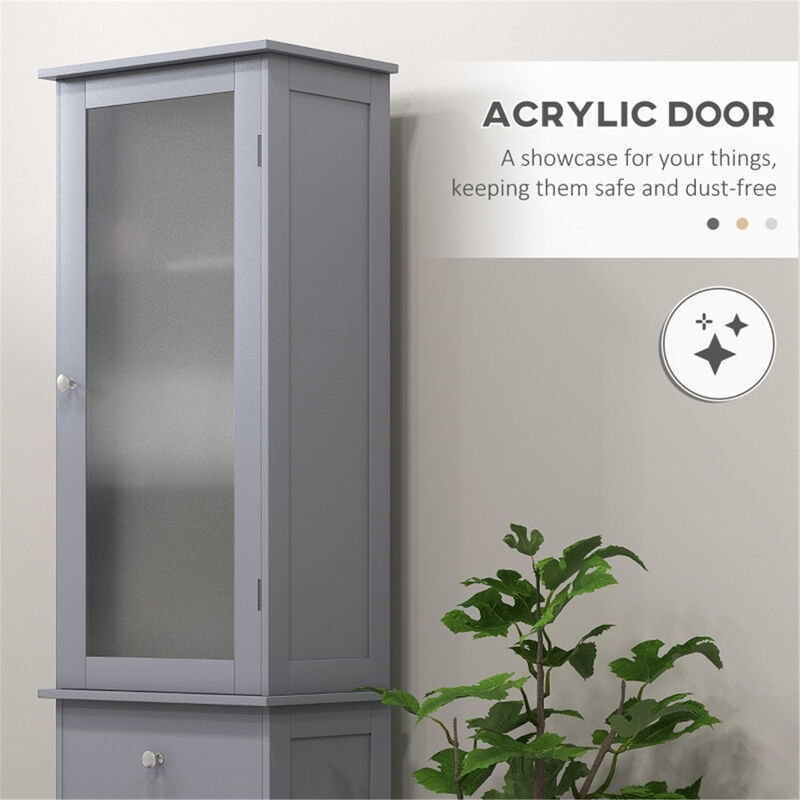 Bathroom Storage Cabinet with Doors & Shelves for Space-Saving Organization and Elegant Bathroom Décor