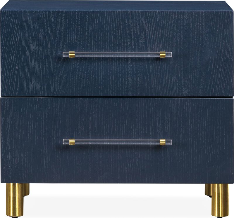Argento Two Drawer USB Charging Nightstand