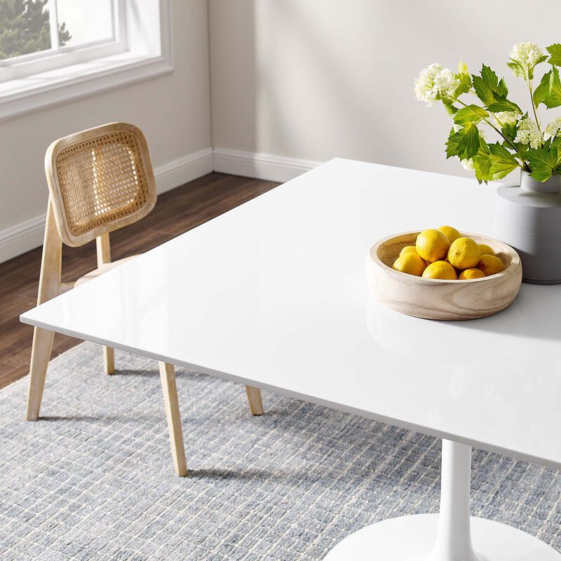 Modway - Lippa 48" Square Wood Top Dining Table White