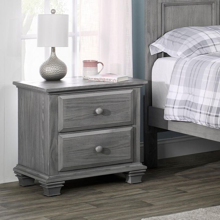 Oxford Baby Kenilworth 2 Dr Nightstand Graphite Gray