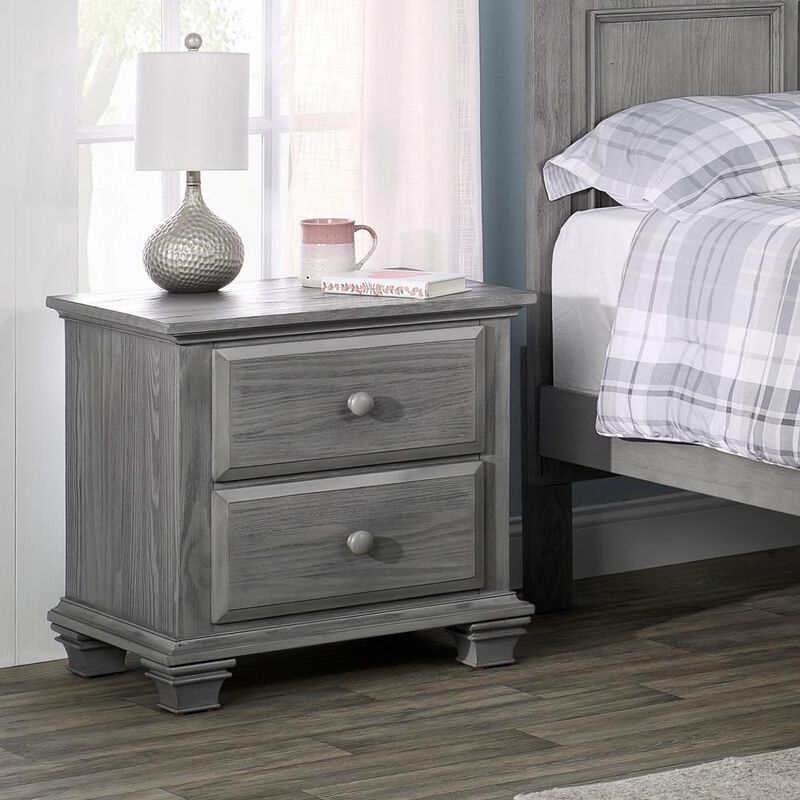 Oxford Baby Kenilworth 2 Dr Nightstand Graphite Gray