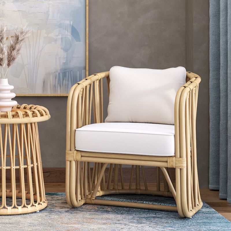 New Pacific Direct Shanaya Rattan Accent Arm Chair