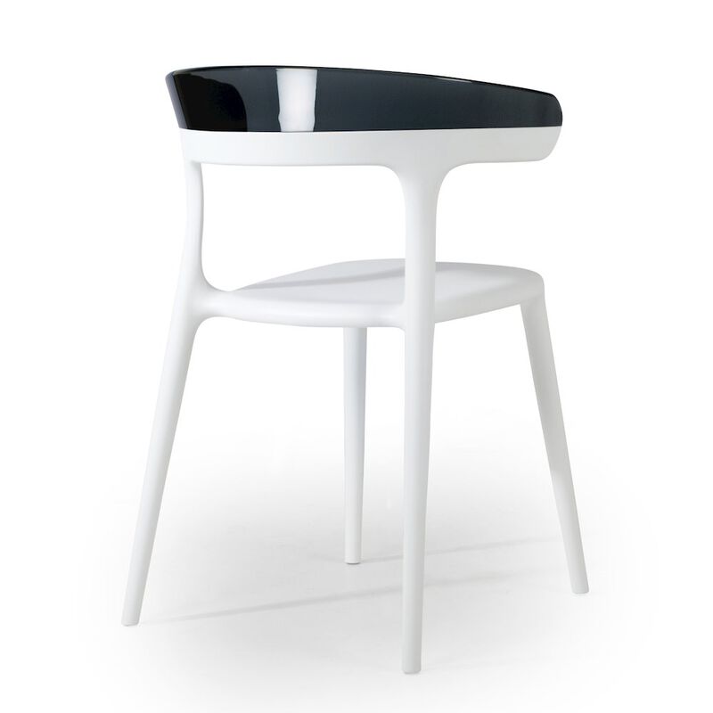 Omax Decor Mia Resin Patio Dining Chair in White - (Set of 2)