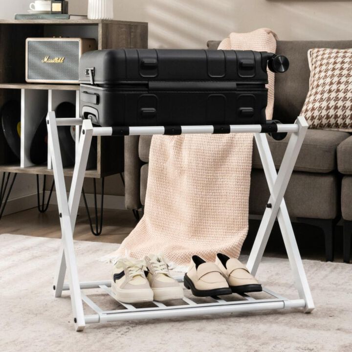 Hivvago Set of 2 Folding Metal Luggage Rack Suitcase