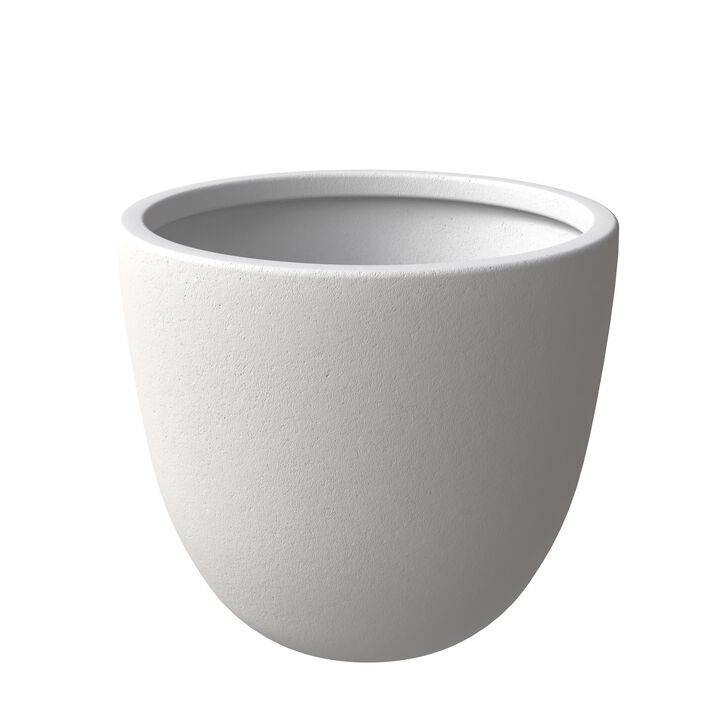 LeisureMod Dahlia Series Fiberstone ans MgO Clay 16" Planter