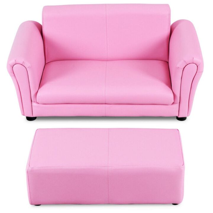 Hivvago Soft Kids Double Sofa with Ottoman