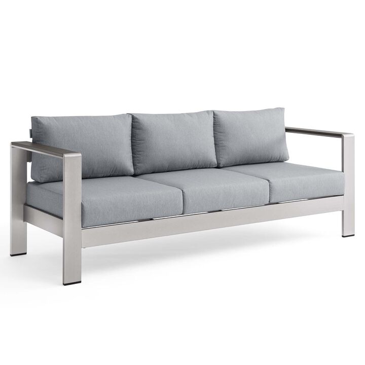 Modway - Shore Outdoor Patio Aluminum Sofa