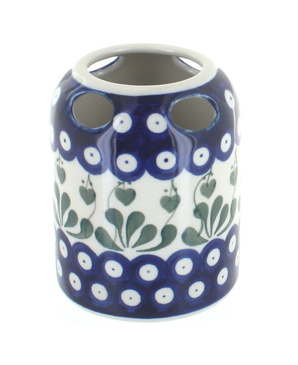 Blue Rose Polish Pottery Teresa Toothbrush Holder