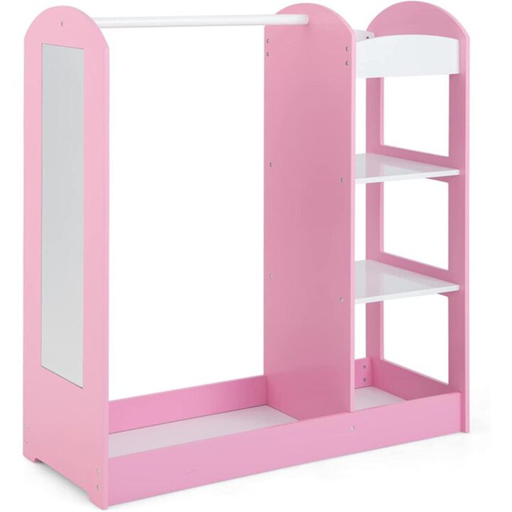 Hivvago Kids Dress Up Storage with Mirror