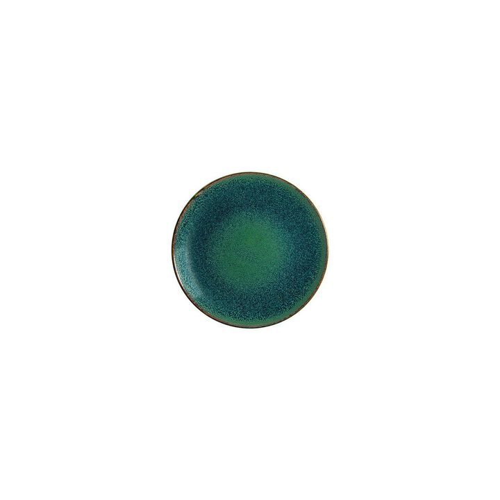Mar dia.6.75" Round Blue Porcelain Plate (Set of 4)