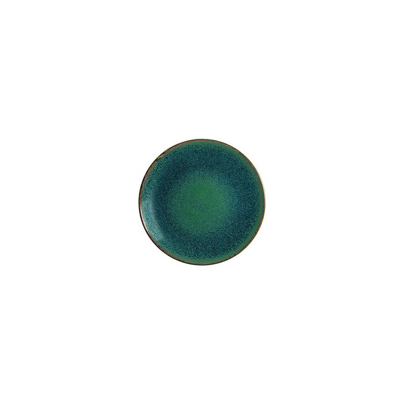 Mar dia.6.75" Round Blue Porcelain Plate (Set of 4)