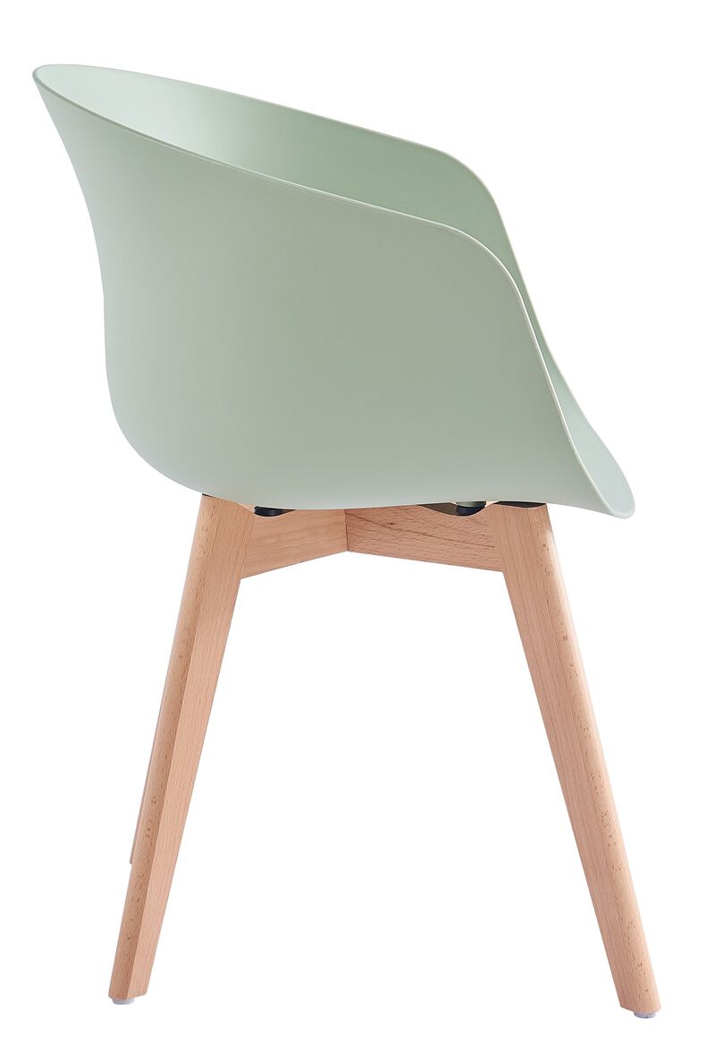 Set of 4 Scandinavian Dining Chairs with Wooden Legs