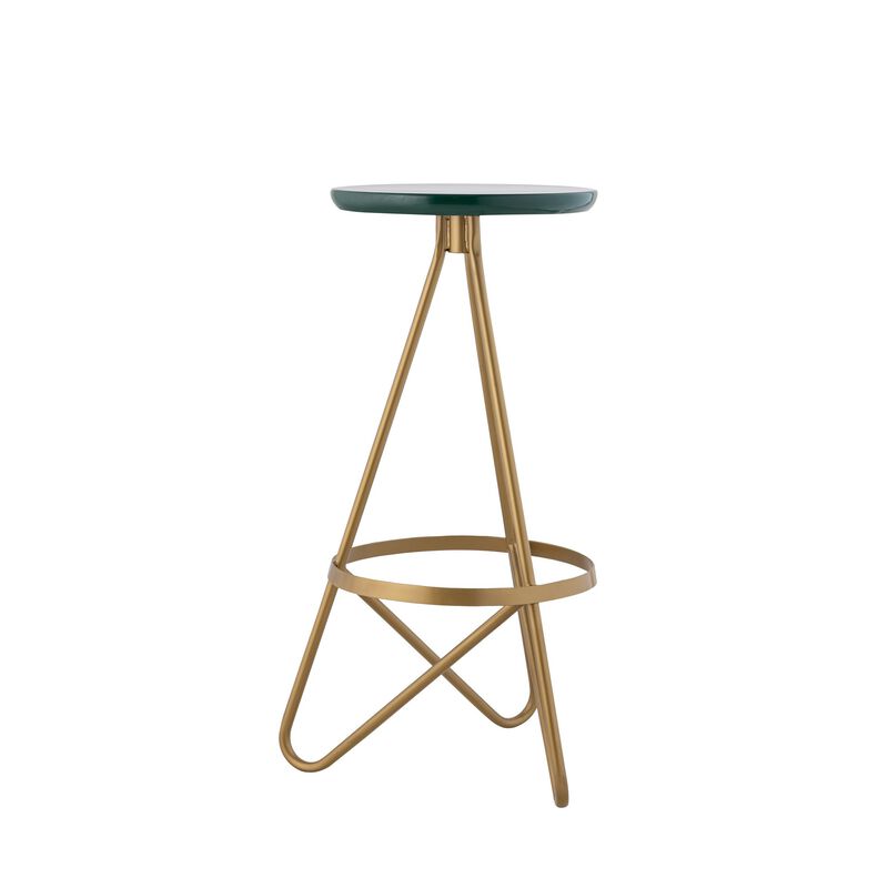 Spiroa 30" Modern Industrial Metal Backless Circular Bar Stool