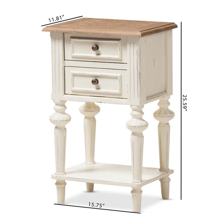 Baxton Studio 1-Shelf Nightstand