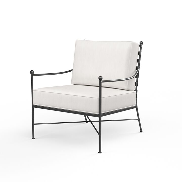 Provence Club Chair in Canvas Flax w/ Self Welt