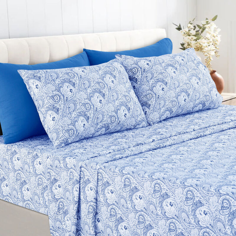 Lux Decor Collection Bed Sheets - Brushed Microfiber Paisley Sheet Set