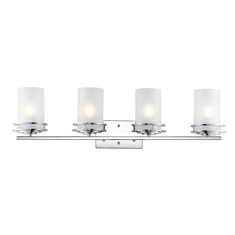 Fairfax Metal/Frosted Glass Contemporary Glam LED Vanity Light