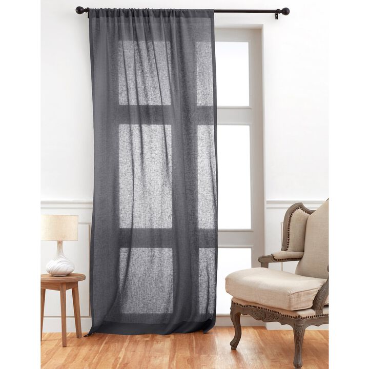Solino Home 100% Pure Linen Sheer Curtain for Thanksgiving, Christmas