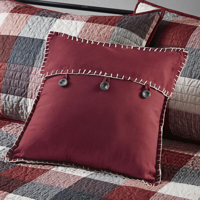 Madison Park 100% Polyester Herringbone Printed 6pcs Reversible Daybed Cover Set