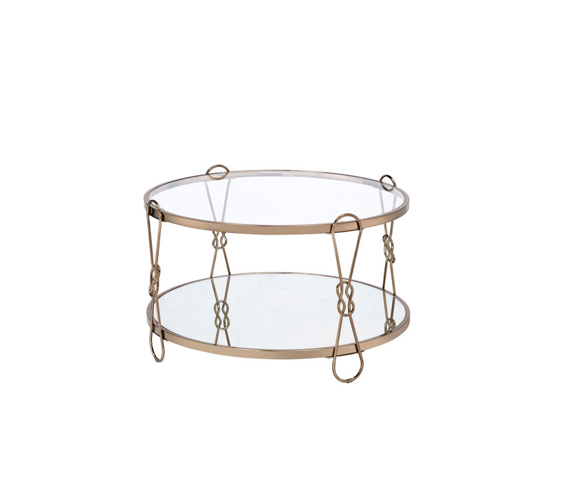 ACME Zekera Coffee Table, Champagne & Mirrored