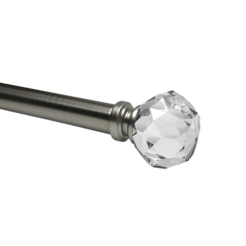 Esencial Facet Curtain Rod Set, Adjustable Length From 72" to 144"