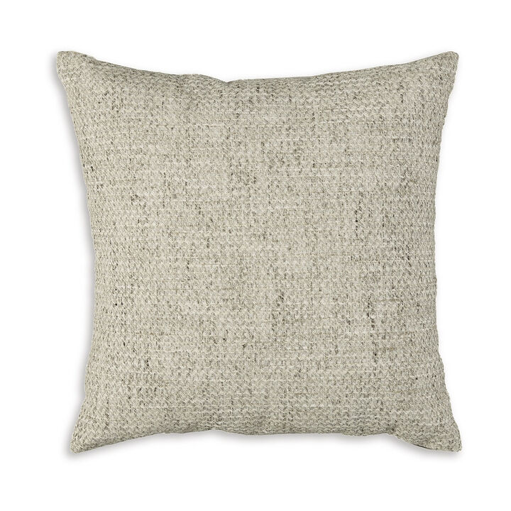 Square Accent Throw Pillow, 20 Inch, Woven Gray Polyester, Polyfill - Benzara