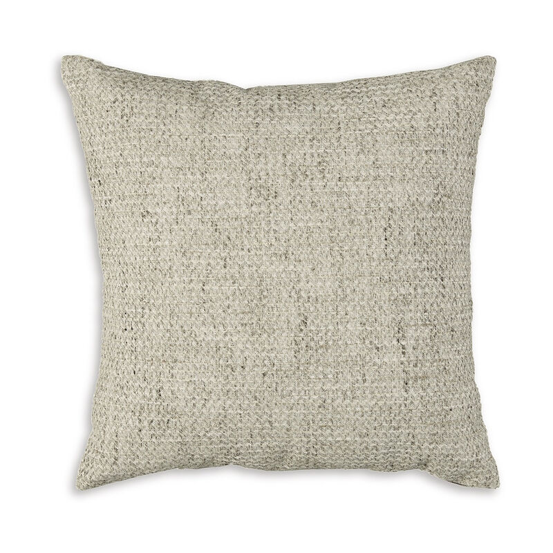 Square Accent Throw Pillow, 20 Inch, Woven Gray Polyester, Polyfill - Benzara