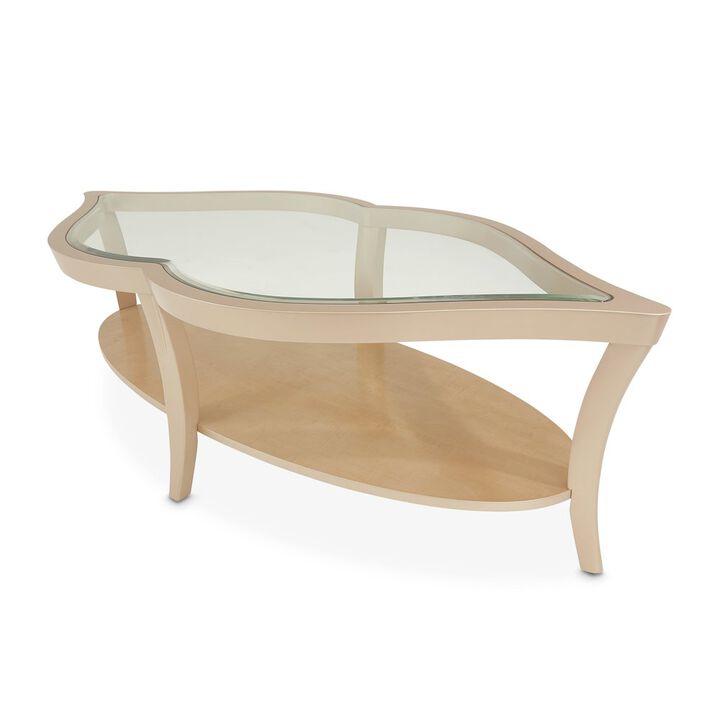 Michael Amini Malibu Crest Cocktail Table - Chardonnay
