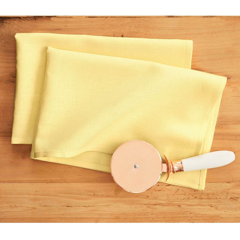 Solino Home 100% Pure Linen Kitchen Towels Set of 2 - 17 x 26 Inch | Fete