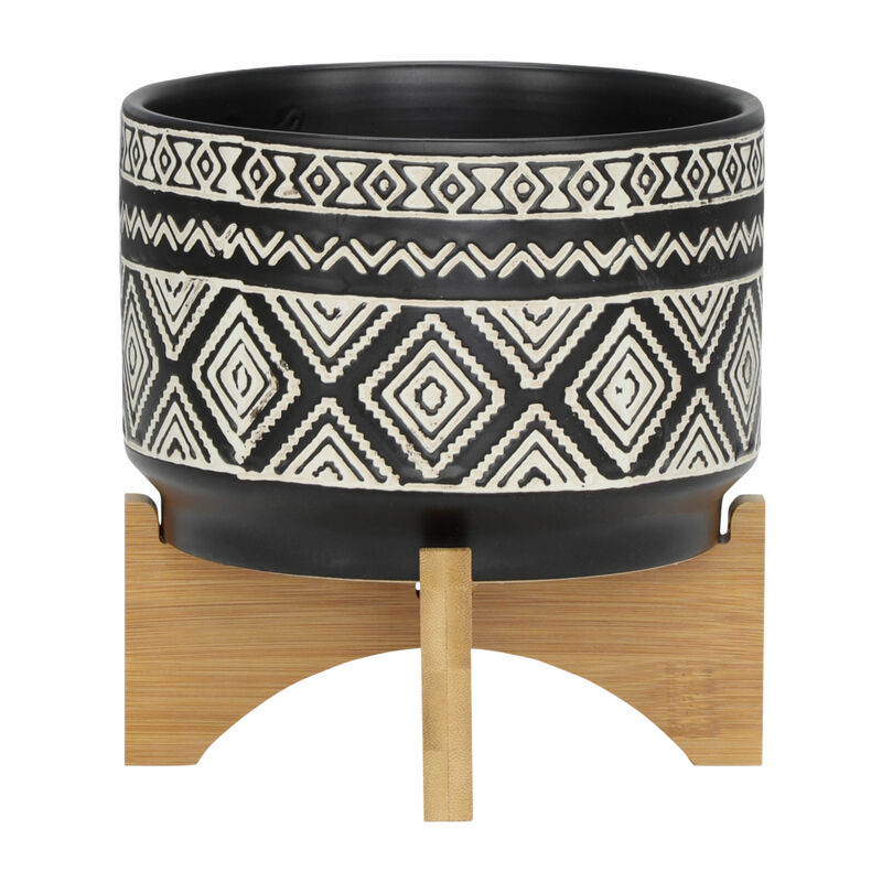 7" Diamond Planter On Stand