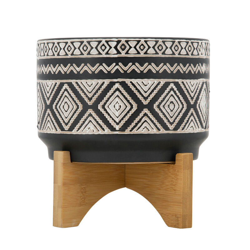 7" Diamond Planter On Stand
