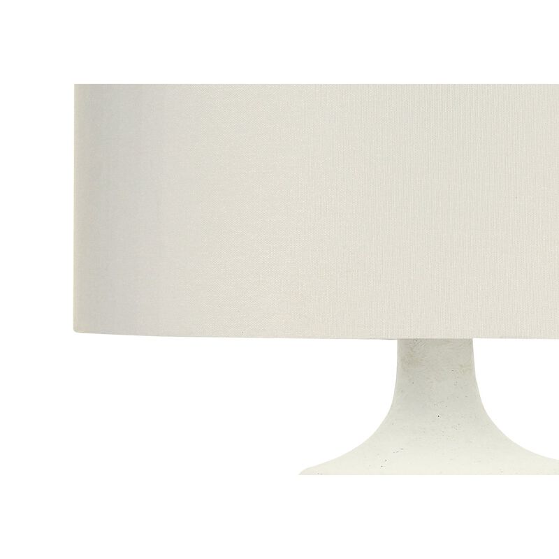 Monarch Specialties I 9609 - Lighting, 26"H, Table Lamp, Ivory / Cream Shade, Cream Resin, Contemporary
