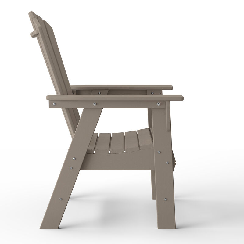 WestinTrends Dylan Outdoor Patio Shell-back Adirondack Dining Chair Weather Resistant