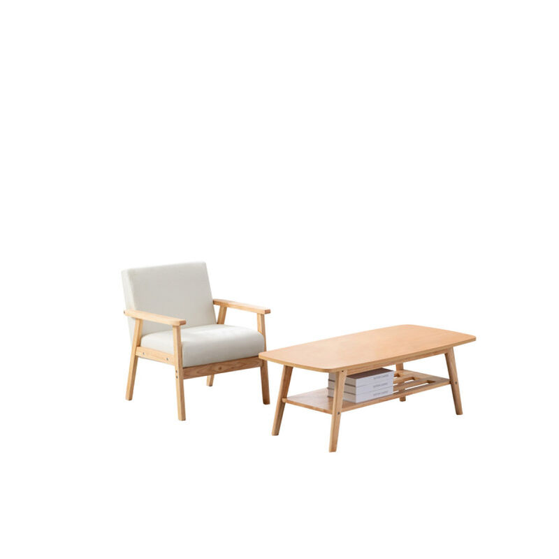 Bahamas Coffee Table And Beige Chair Set