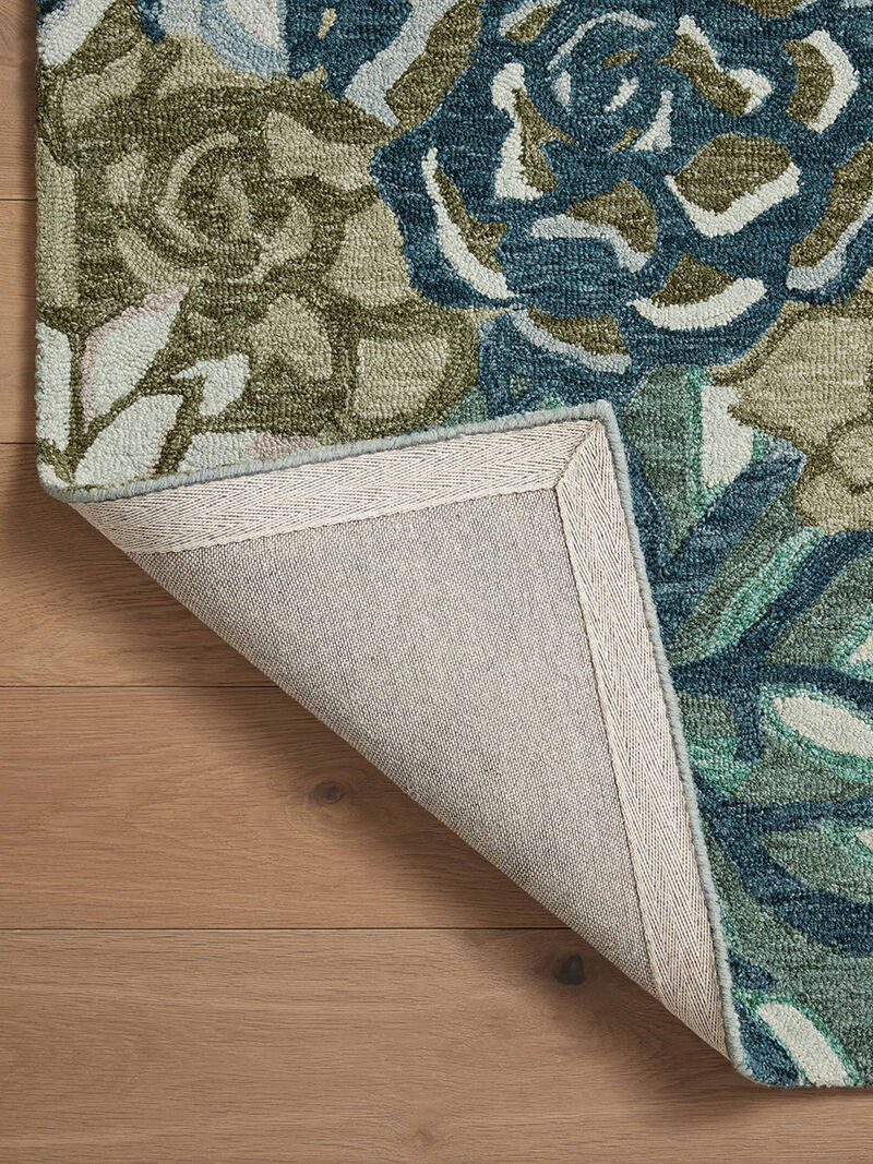 Cura CUR02 Teal/Multi 18" x 18" Sample Rug